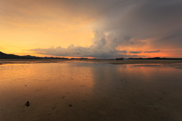 sunset on beach