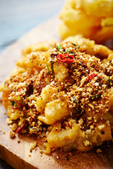 Fried chicken and onion ring 