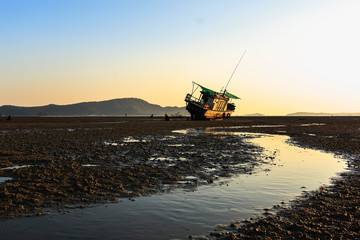 old fishing boat in the sea