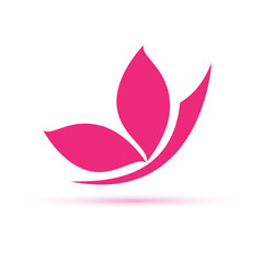 Obraz premium Vector sign Butterfly. Spa, yoga and relax concept
