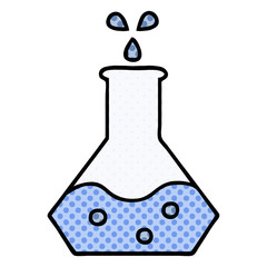 comic book style cartoon science experiment