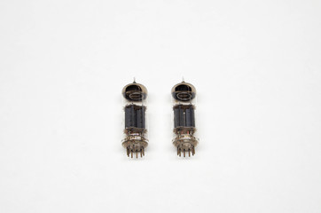 Vintage vacuum tubes aka electron tubes or radio tubes