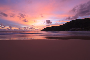 sunset over the sea