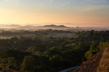 Sunrise in the mountains at Chiang Mai , Thailand
