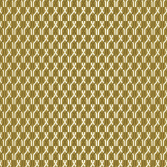Seamless abstract retro geometric pattern. Illustration of yellow, mustard chain elements in overlapping vertical layout. Ideal for fashion, gift, paper, scrapbooking and fabric.