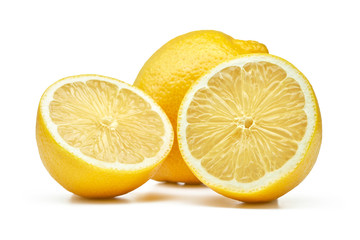 lemon fruits on white background