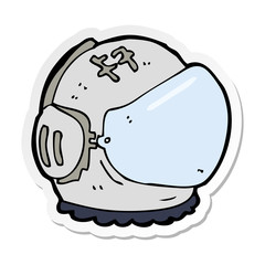 sticker of a cartoon astronaut helmet