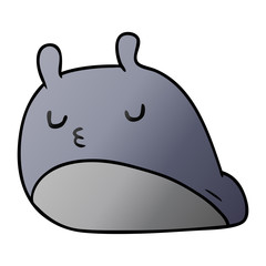gradient cartoon kawaii fat cute slug
