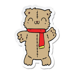 Fototapeta premium sticker of a cartoon teddy bear