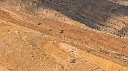 Fantastic mountain landscape. Ru'us al Jibal. al Hajar Mountains. Musandam. Oman