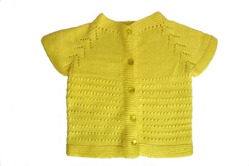 yellow color baby cardigan