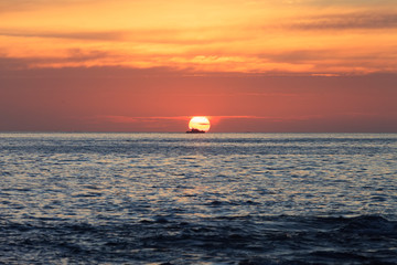 sunset over the sea