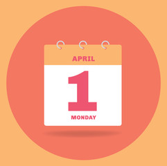 Day calendar with date April 1.