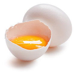 With egg isolated on white