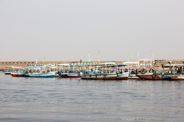 Fototapeta na wymiar Small harbor on Nile