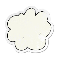 retro distressed sticker of a cartoon decorative cloud element