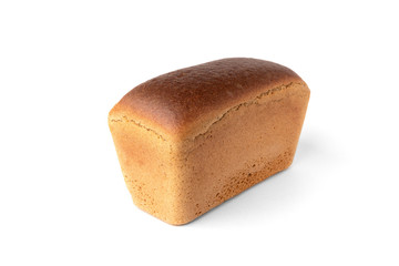 Rye bread isolated on white background.
