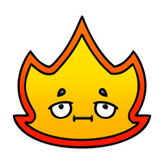 gradient shaded cartoon fire