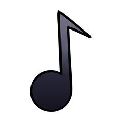 gradient shaded cartoon musical note