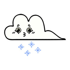 comic book style cartoon snow cloud