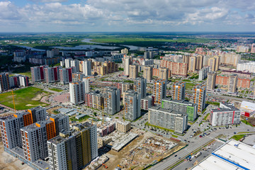 Fototapeta na wymiar Residential district European. Tyumen. Russia