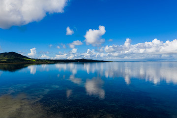 Beautiful Sky and sea in ishigaki island of Japan