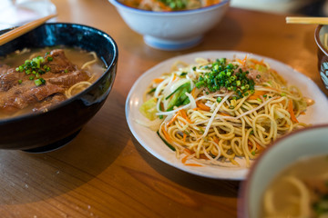 Okinawa cuisine in the restaurant