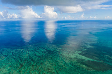 Fototapeta na wymiar Clear blue sky and sea in ishigaki island