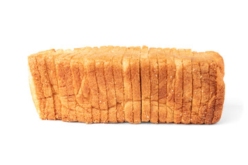 Toast bread isolated on white background.