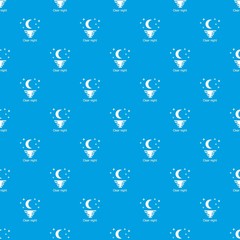 Clear night pattern vector seamless blue repeat for any use