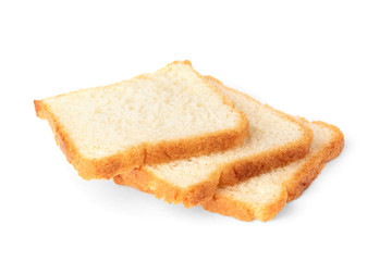 Fototapeta na wymiar Toast bread isolated on white background.