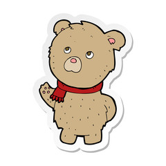 sticker of a cartoon teddy bear
