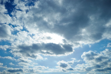 blue sky and clouds