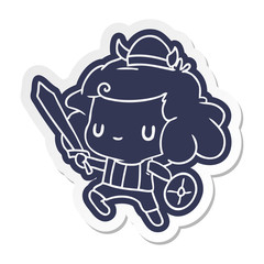 cartoon sticker kawaii cute viking child