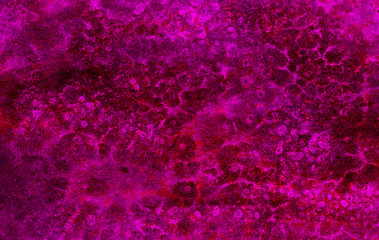 Obraz premium Magenta paper textured aquarelle canvas for modern creative design. Neon glow lights watercolor background. Abstract cosmic pink hand drawn multicolor texture water color paint illustration