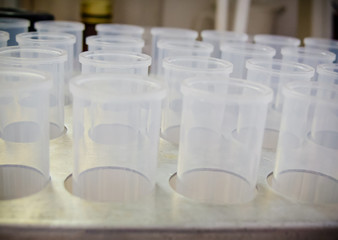 Science laboratory plastic test tubes , laboratory equipment