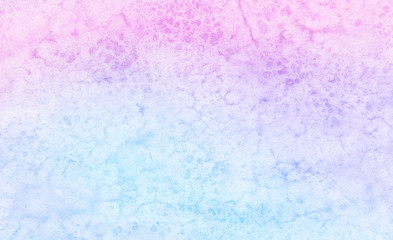 Abstract pastel colors wet effect hand drawn canvas. Grunge light sky pink, purple and blue shades aquarelle background. Watercolor paper textured illustration for design, vintage card, templates.