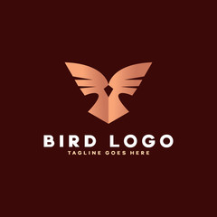 Luxury Classic Bird Logo Vector Symbol Design Inspiration