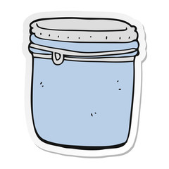 sticker of a cartoon jar