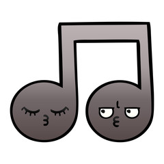 gradient shaded cartoon musical note