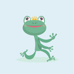 Little frog. Vector illustration of a cute little frog..
