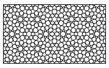 Decorative panel of oriental style. For laser cutting, die cutting or stencil.