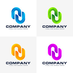 Collection of Abstract N Logo