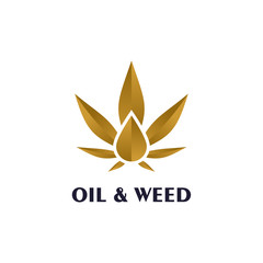 Weed & Oil Simple Logo Design