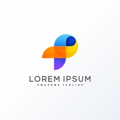 Letter P Design concept Illustration Vector Template