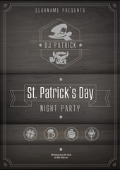 St. Patrick Day poster on dark