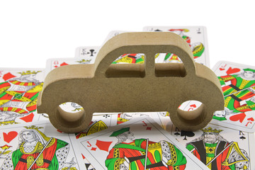 Obraz premium toy car on white background