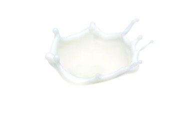 isolated pouring milk splash