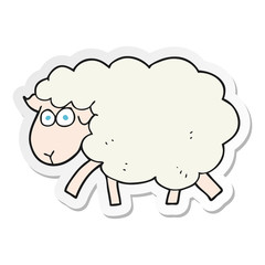 sticker of a cartoon sheep