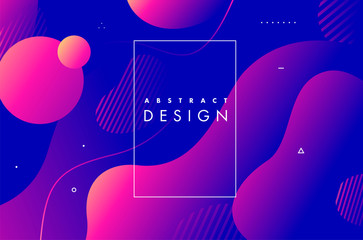 Creative geometric wallpaper. Trendy gradient shapes composition. Eps10 vector.